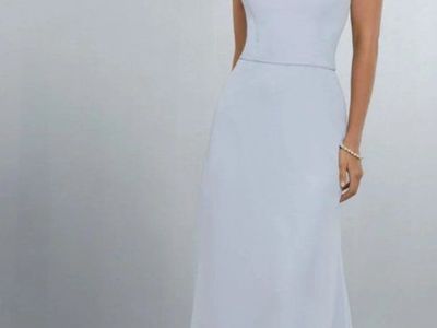 Madeline Gardner Blue-gray Formal Maxi Dress Size 8