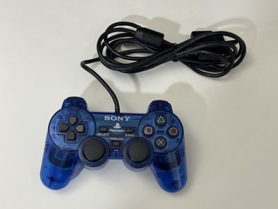 Sony Ps2 / PlayStation 2 DualShock 2 Controller Blue Ocean Color / Cleaned & Tested