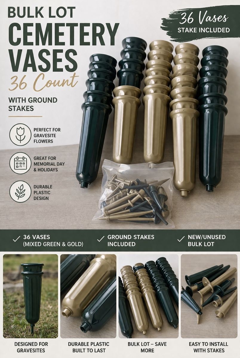 Cemetery Vases - 36ct