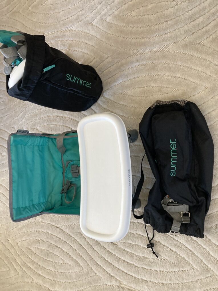 2 Kids Booster Fold Up Chairs Summer Brand