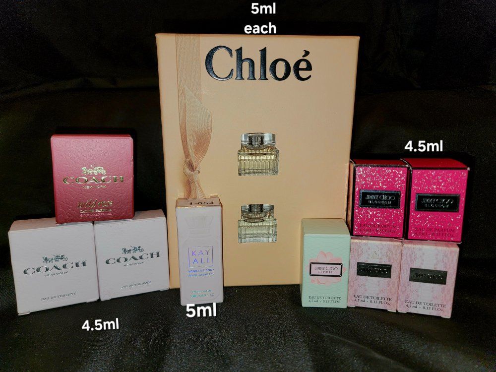 Mini Perfume Gift Set Bundle - Chloé, Coach, Jimmy Choo, Kayali Miniatures