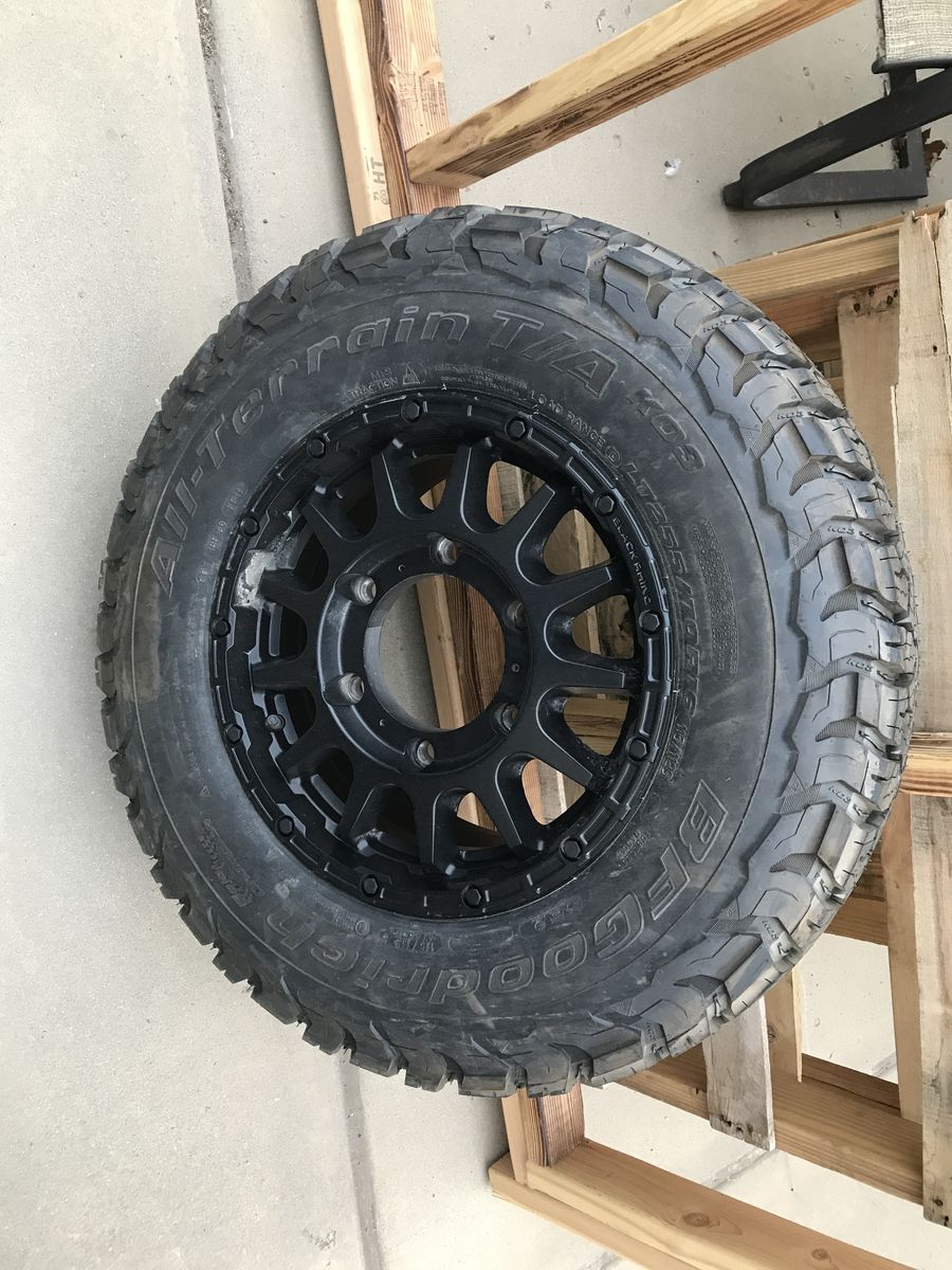 BF good rich TA all-terrain KO three tire and rim size LT255170R 16