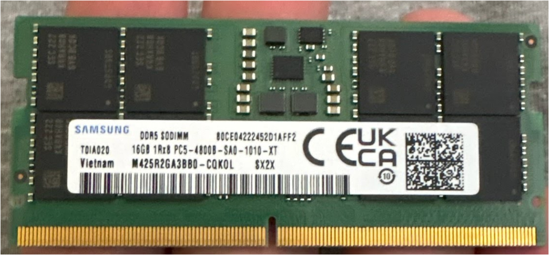 Samsung 16GB DDR5 OR SK Hynix 8GB DDR5 RAM 4800MHz SODIMM Laptop Memory