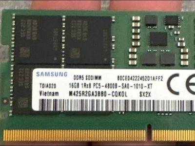 Samsung 16GB DDR5 OR SK Hynix 8GB DDR5 RAM 4800MHz SODIMM Laptop Memory