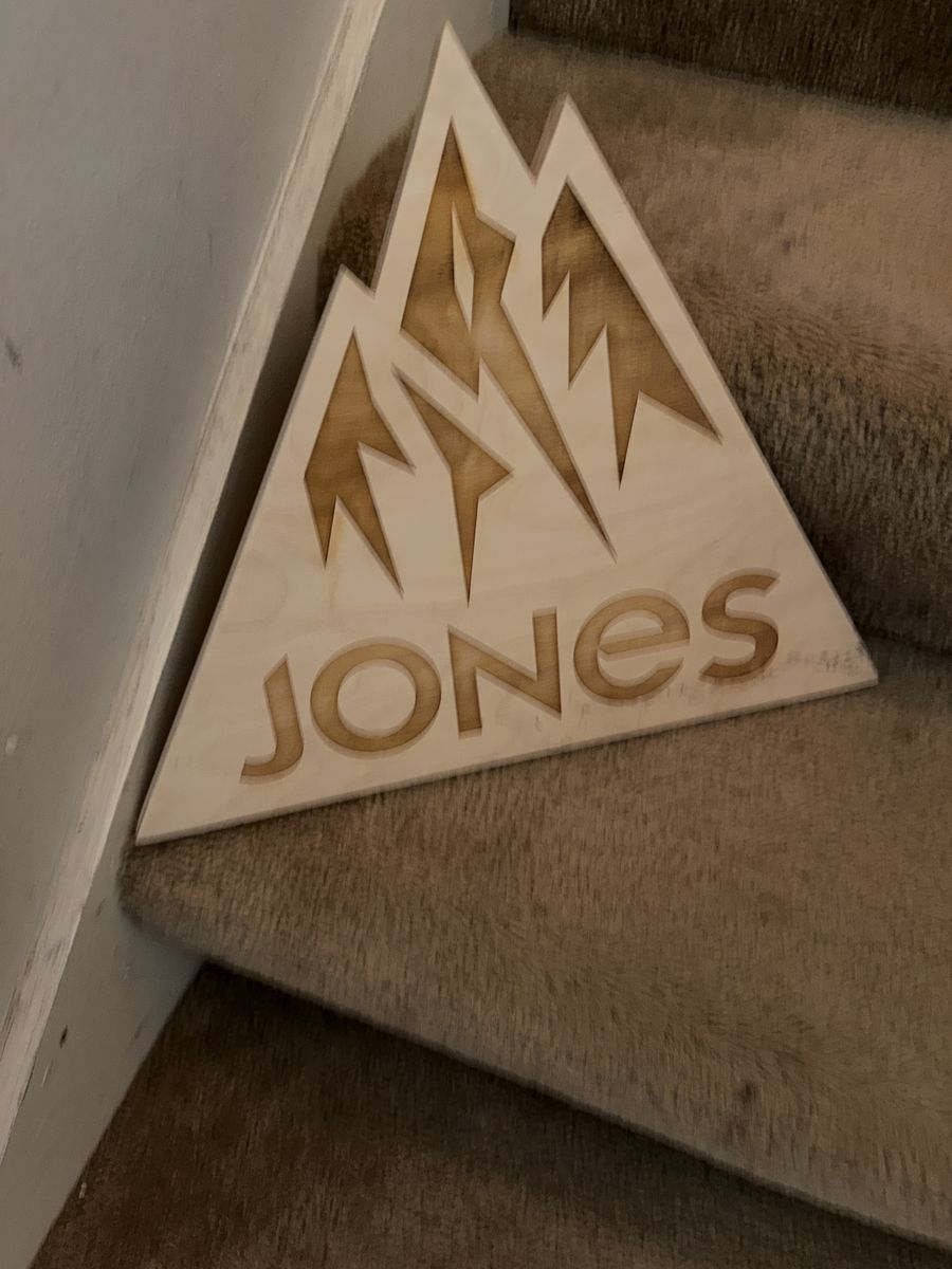 Jones Snowboard Wooden dealer Sign