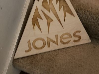 Jones Snowboard Wooden dealer Sign