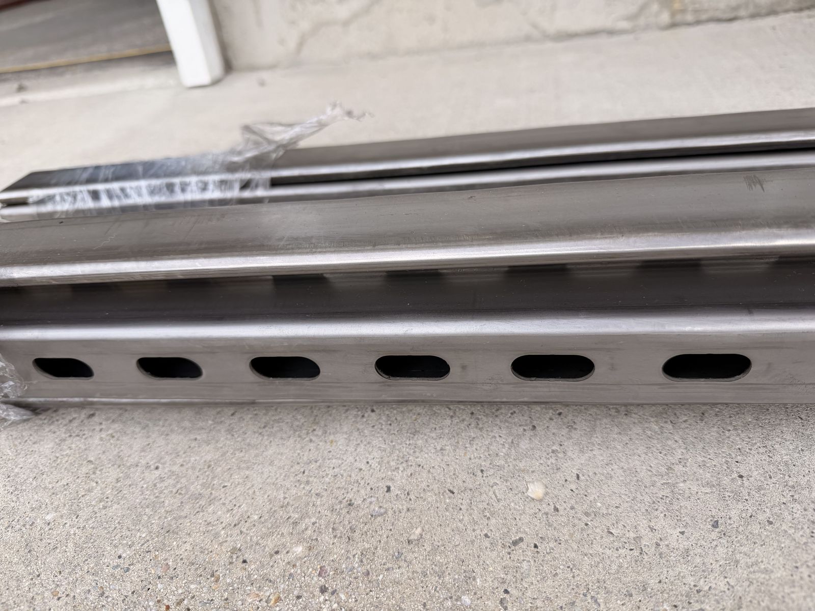 3 Strut Channels, Slotted Hole, 304 Stainless Steel, 6 Feet Length