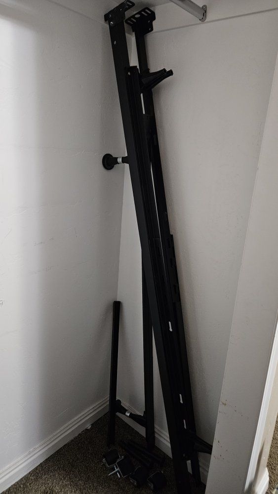 Black Metal Queen Size Bed Frame with Headboard and Footboard Brackets