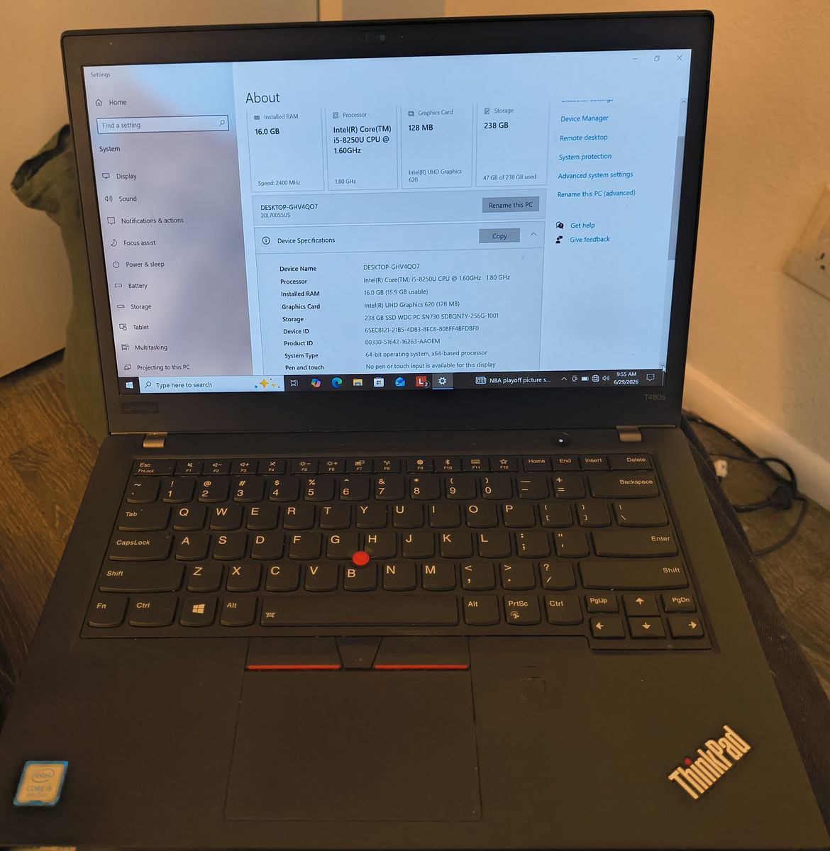 Lenovo ThinkPad T480S