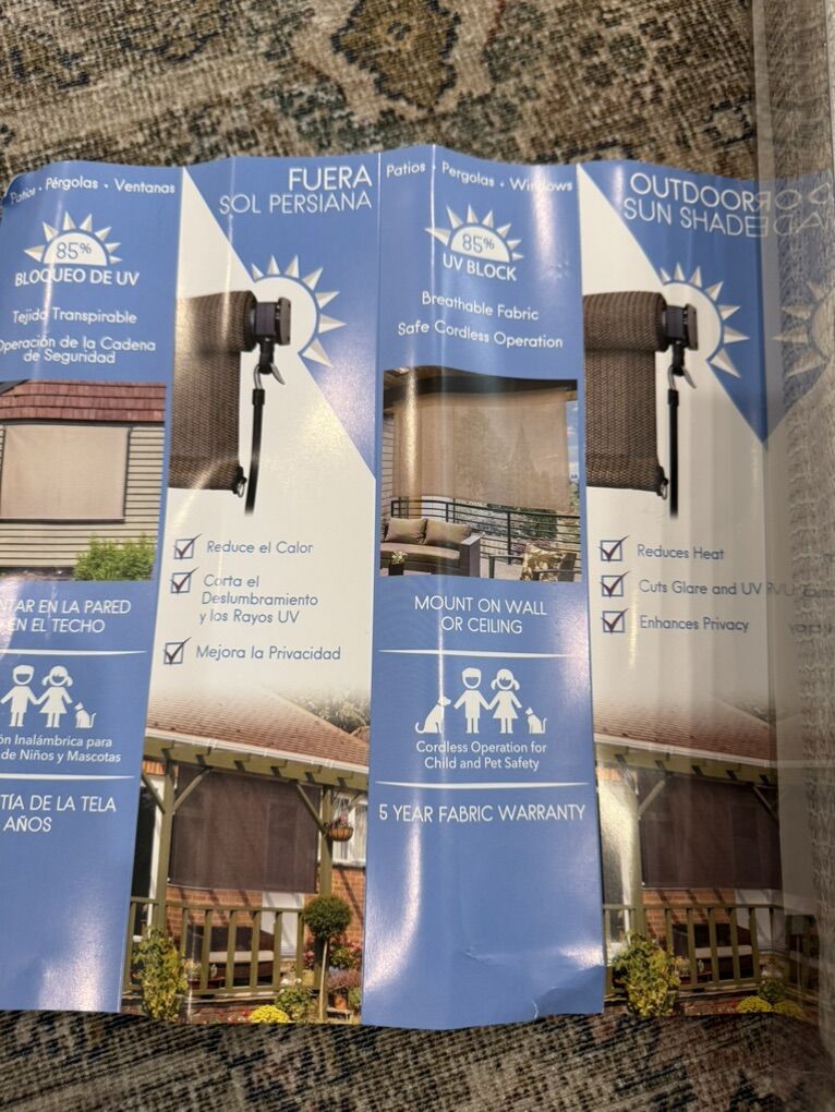 Outdoor Roller Shade For Patios And Pergolas