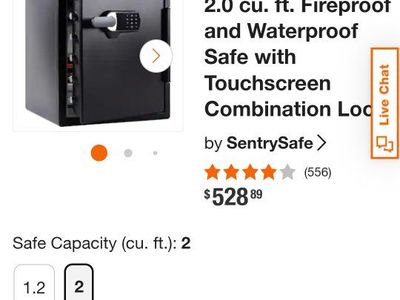 SentrySafe 2.0 cu. ft. Fireproof and Waterproof Safe with Electronic Lock
