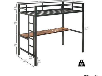 Twin Loft Bed w/desk