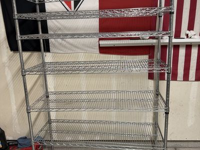 Chrome Wire Shelving Unit - 6-Tier Adjustable Metal Storage Rack