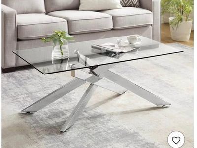 Modern glass coffee table