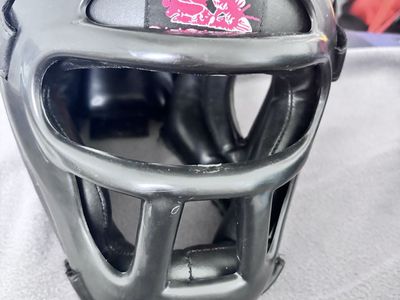 Black Full Face Boxing MMA Kickboxing Headgear Sparring Head Guard