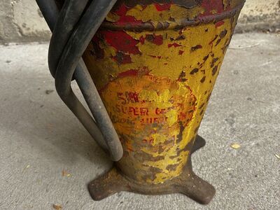 Antique Shell gas station gear oil pump.