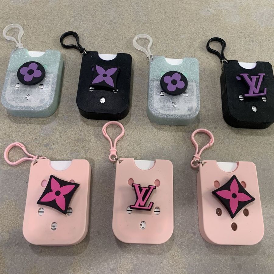 LV inspired Croc Charm hand sanitizer
