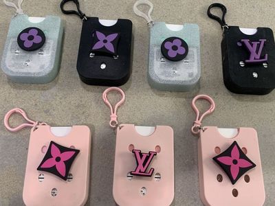 LV inspired Croc Charm hand sanitizer