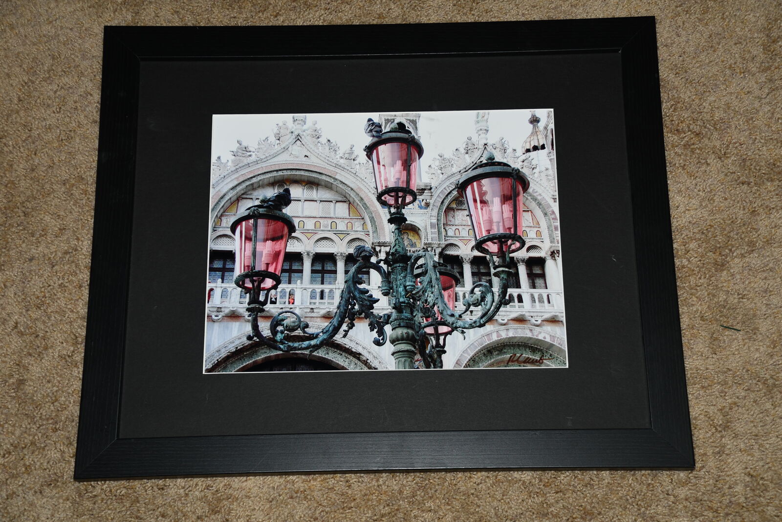 "PINK VENICE" PHOTOGRAPH ~ VENICE ITALY ~ RANDY LAUB PHOTOGRAPHY ~ 18" x 22" FRAMED
