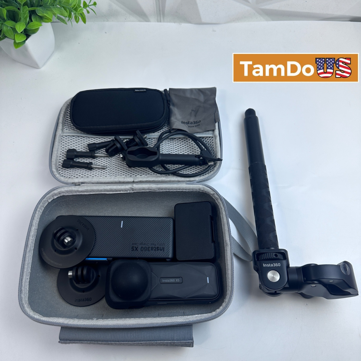 Insta360 X5 8K 360 Action Camera Essentials Bundle Black Pocket Cam Waterproof