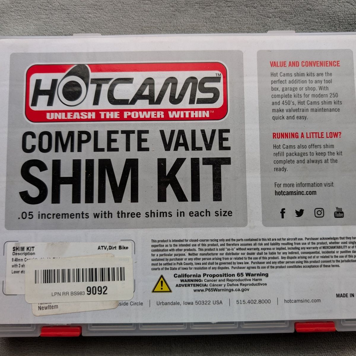 HOTCAMS Valve Shim Kit