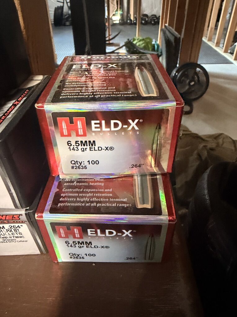 Hornady 143 Grain, 6.5 ELD-X Bullets