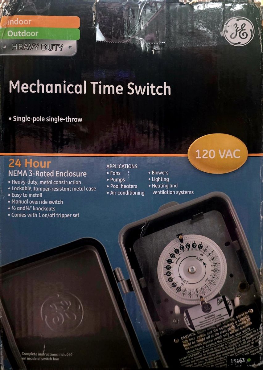 Mechanical Time Switch 24-Hour 120 VAC NEMA 3 (Model 15163)
