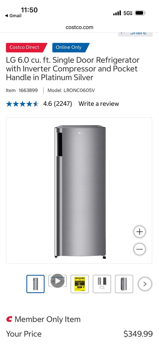 6 cu ft refrigerator