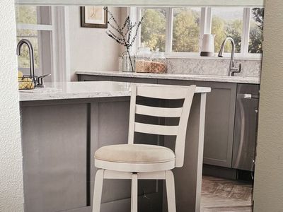 White Swivel Counter Height Stool (Box unopened)