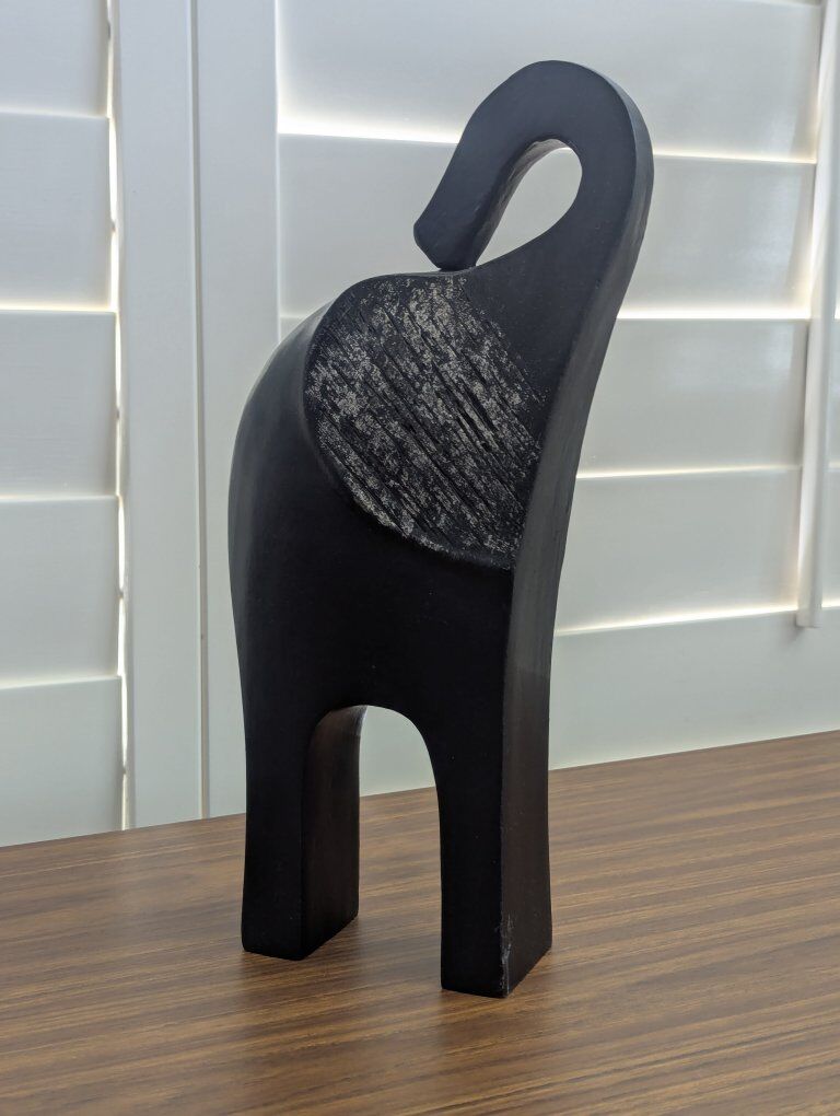 Dark Wood Elephant Statue
