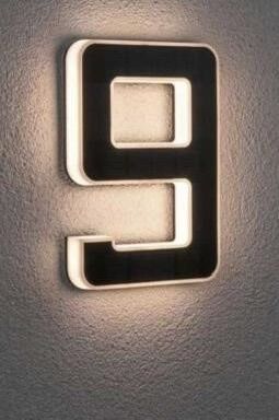 Solar Number For House 9x6in