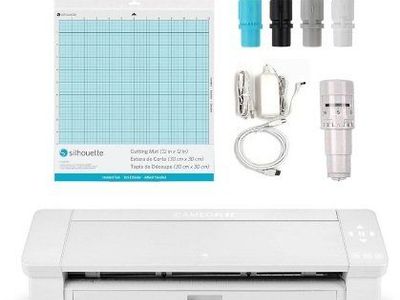 NEW (Open Box) Silhouette Cameo 4 Plus 15" Machine + Cricut Smart Vinyl Bundle