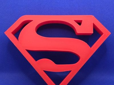 Superman Symbol Red 3D Printed Wall Art/Decor - Iconic Superhero Shield