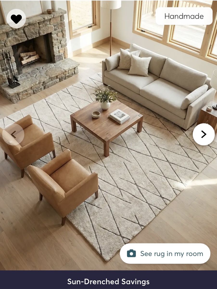 New 10'x10' Square Handmade Wool Rug