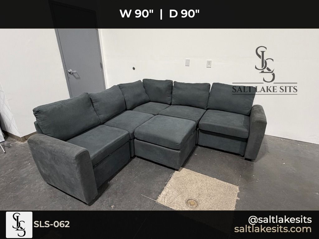 Gray Modular Sectional Sofa Couch Delivery