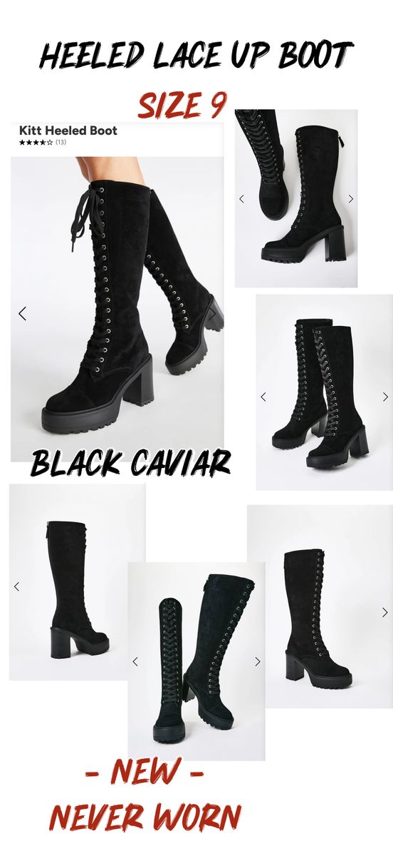Women’s heeled lace up boot