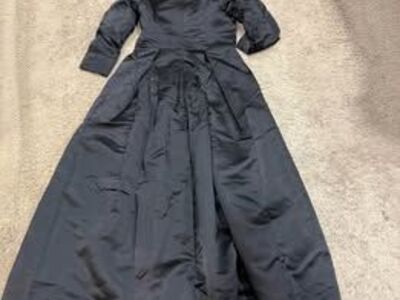 New Satin Black floor length Prom dress