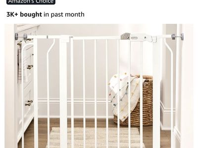 Regalo Easy Step Metal Walk-Through Safety Gate White Model 1160 DS- $50 on Amazon