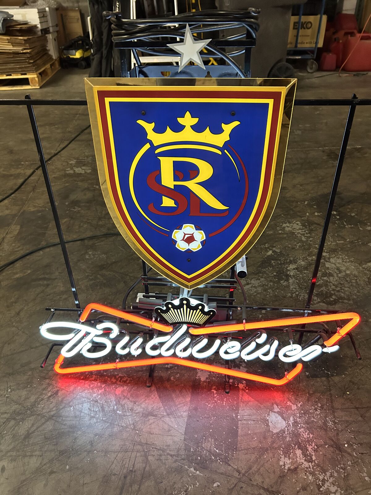 Budweiser Real Soccer Salt Lake Neon