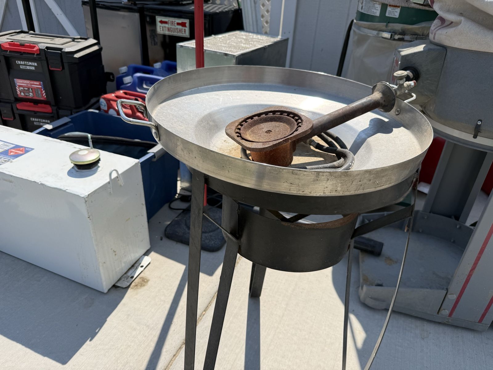 Outdoor Propane Griddle Cooker with Stand - Large Cooking Surface, Portable