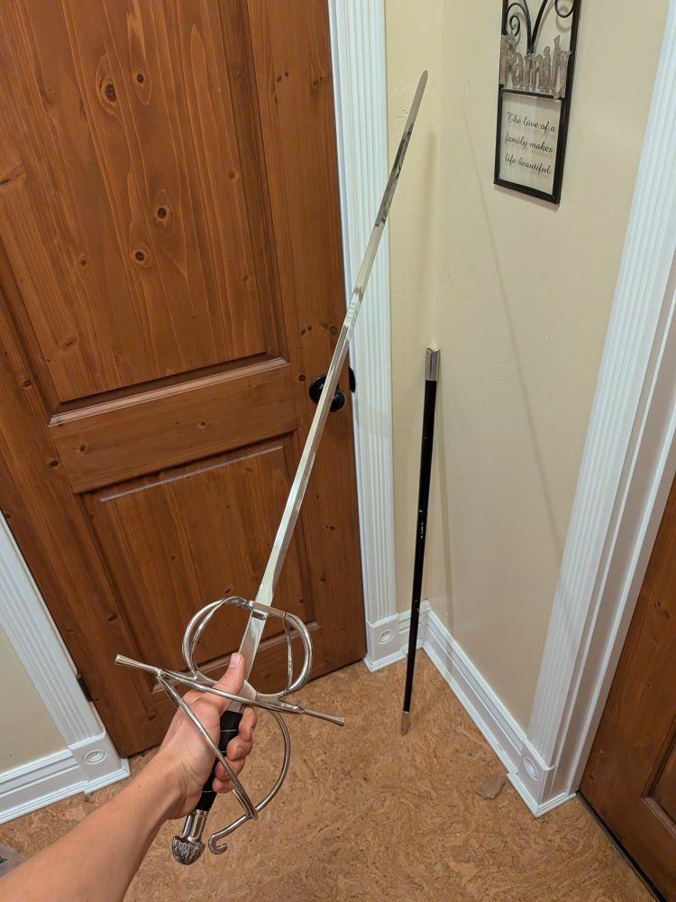 Vintage Rapier Sword with Scabbard - Decorative Medieval Style Blade
