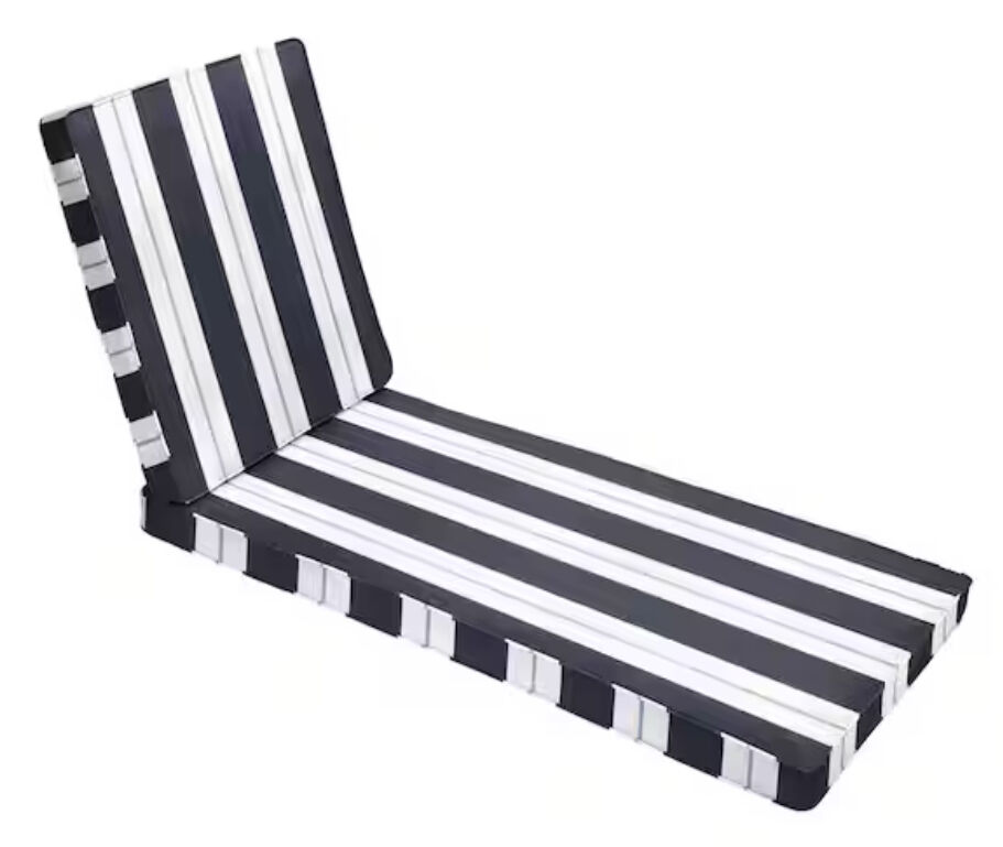 SORRA HOME 79 x 25 x 3 Indoor/Outdoor Chaise Lounge Cushion in Sunbrella Relate Harbor