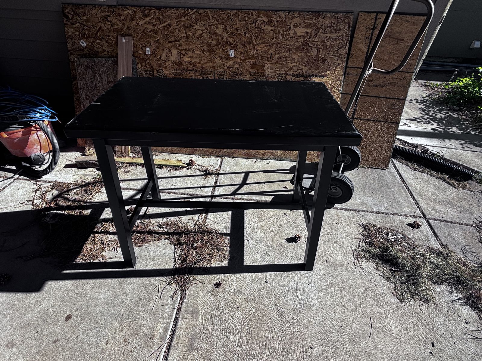 Bar height black table