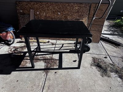 Bar height black table