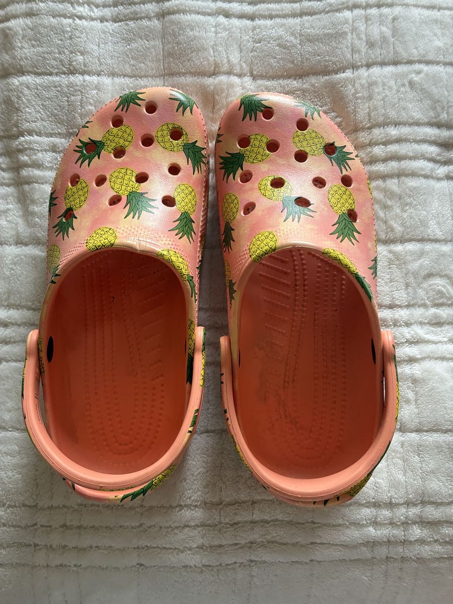 Orangish Pink Pinneapple Crocs