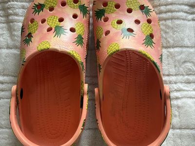 Orangish Pink Pinneapple Crocs