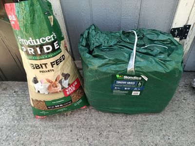 Rabbit food and Timothy hay