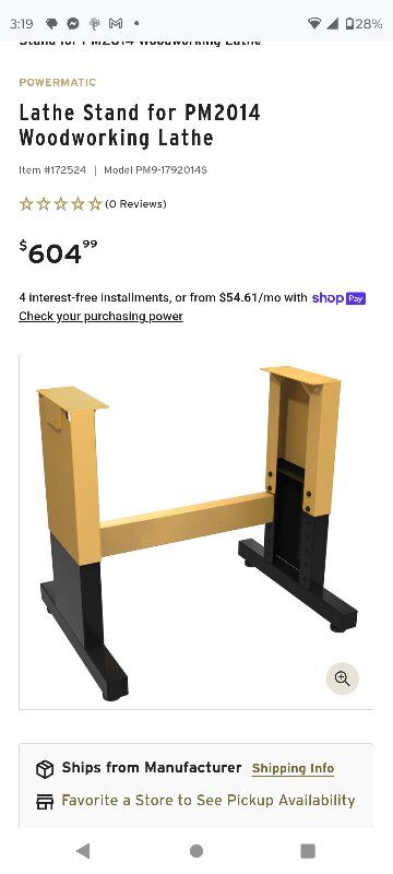 Powermatic PM2014 Stand Assembly