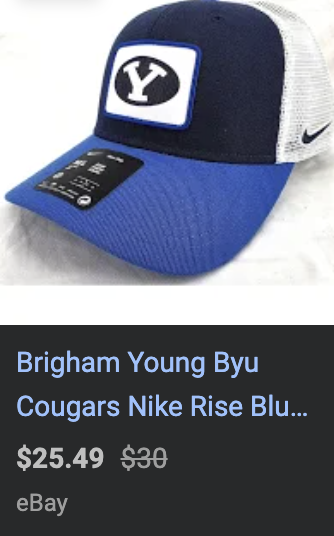 Nike Rise BYU hat (S/M)