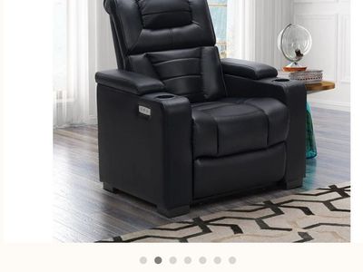 NEW Abbyson Galaxy Theatre Power Recliner